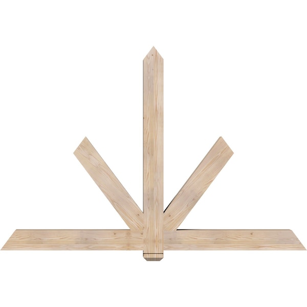 Ekena Millwork Kennewick Smooth Timber Gable Bracket, Douglas Fir, 84"W x 56"H x 5 1/2"D x 5 1/2"F, 16/12 Pitch GBW084X56X0606KEN00SDF - main